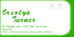 orsolya turmer business card